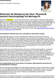 Ricarda M. Gesichtspflege mit Morinag Öl