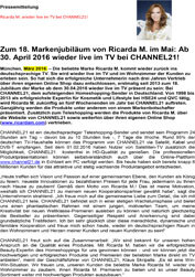 Ricarda M. Live bei Channel 21